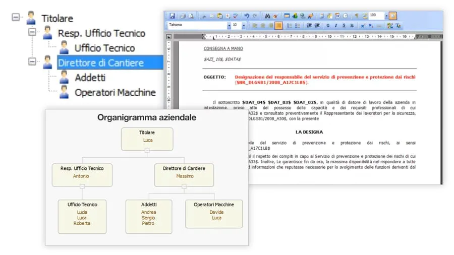 Planimetrie, organigrammi, mansionari aziendali | CerTus-PS | ACCA software