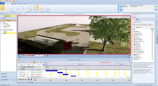 Visualizzazione del modello BIM 4D in Edificius (ACCA software) 