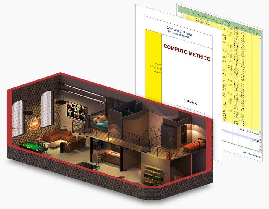 Computo metrico da un progetto di interior design | Edificius | ACCA Software
