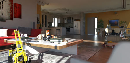 Esempio Rendering Room - Edificius+AIrBIM - ACCA software