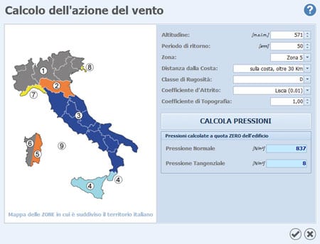 Calcolo Vento