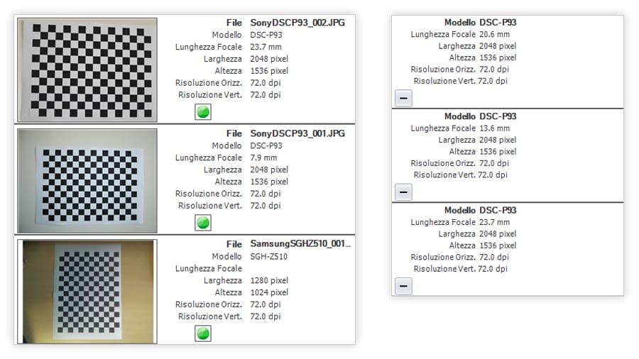 Calibrazione della macchina fotografica e rilievo fotografico software - Fotus - ACCA software