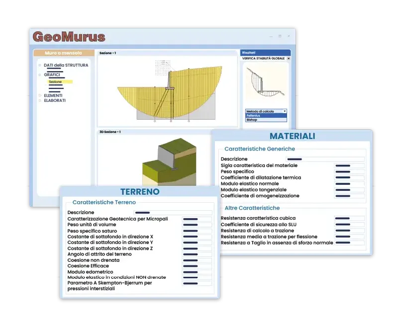 Calcolo muri di sostegno gratis per un mese | GeoMurus | ACCA software