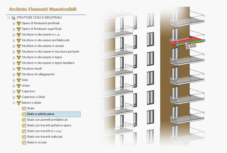 Colleghi gli elementi manutenibili al progetto architettonico realizzato con Edificius | ManTus | ACCA Software