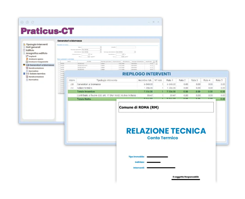 Software conto termico | Praticus-CT 3.0 | ACCA software