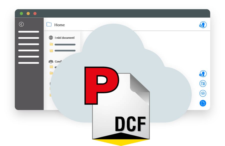 Archivi i file di computo DCF in cloud