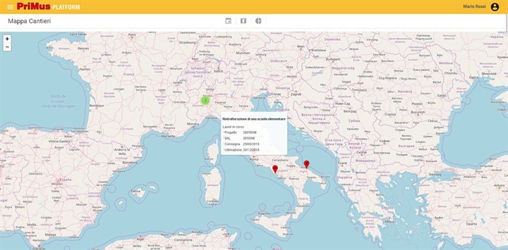 Monitoraggio Cantieri - Mappe GIS