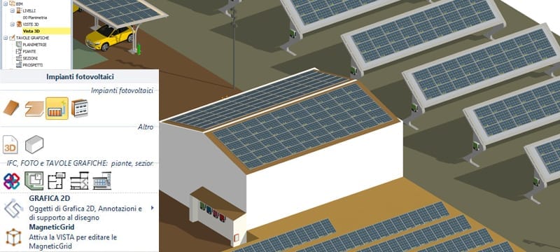 Input ad oggetti 3D per impianti fotovoltaici | Solarius-PV | ACCA Software