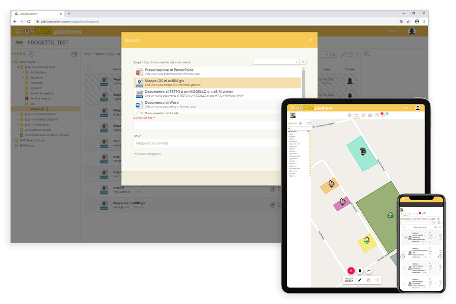 Creazione online delle mappe GIS-free e compatibilità con i device e dispositivi mobili | usBIM.gis | ACCA software
