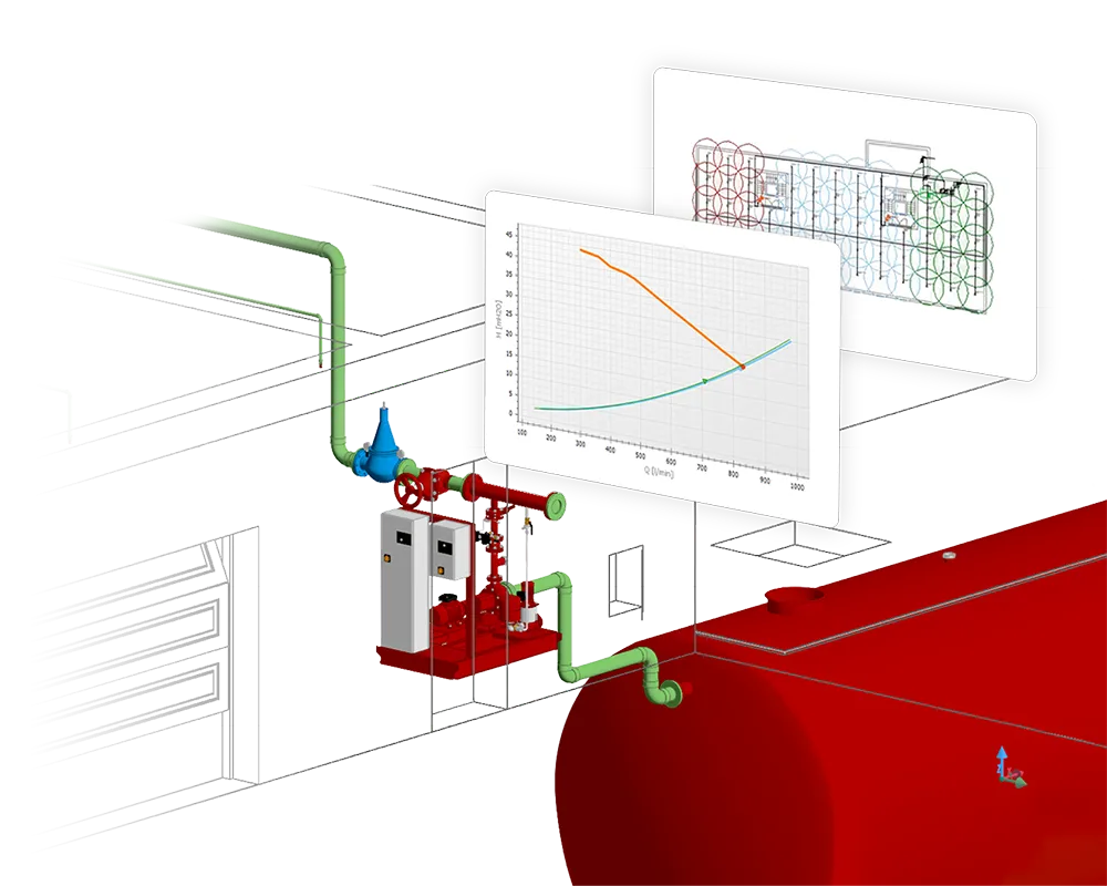 Modellazione 3D/BIM di impianti antincendio