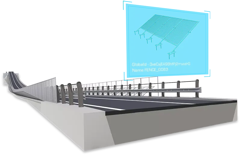 View and analyze the data and information of the entire bridge structure directly on BIM model | usBIM | ACCA software