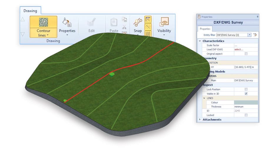 Edificius includes a 3D landscape design software to deal garden design and digital terrain modelling | Edificius LAND | ACCA software