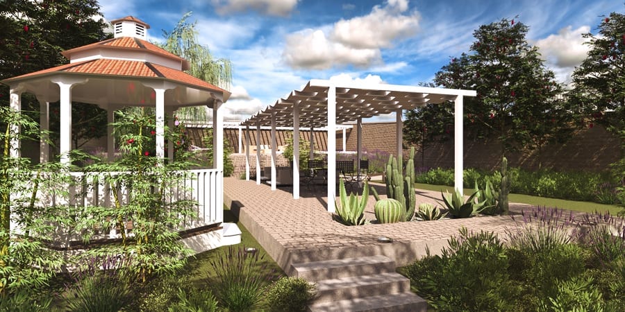 Render diseño jardines | Edificius LAND | ACCA software