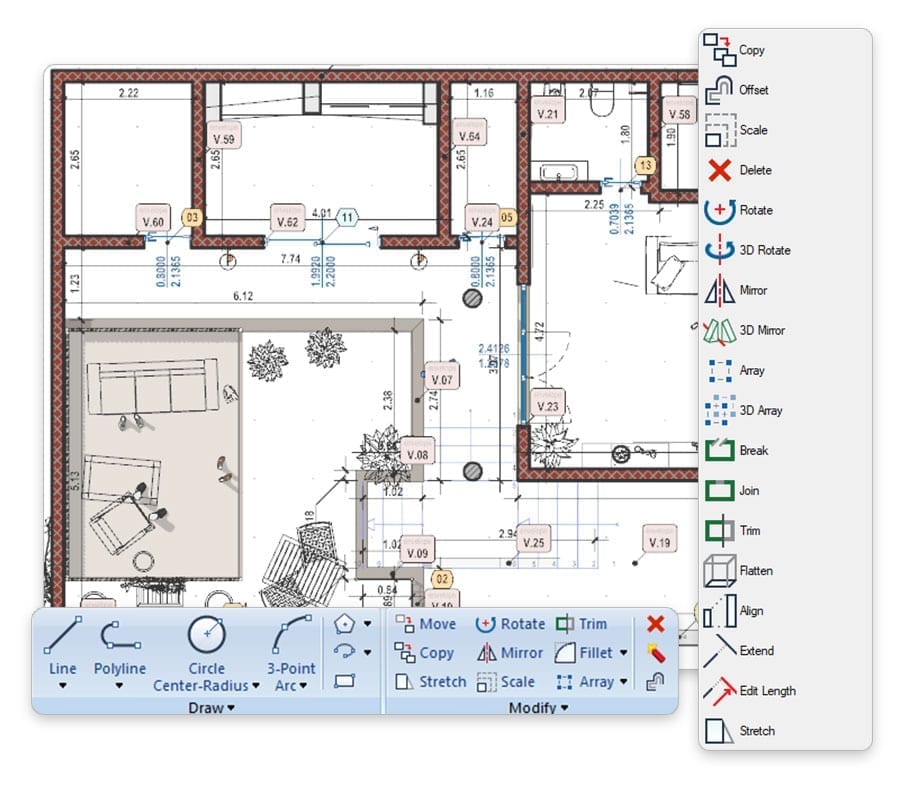 CAD gratuito integrado ao software | Edificius | ACCA software