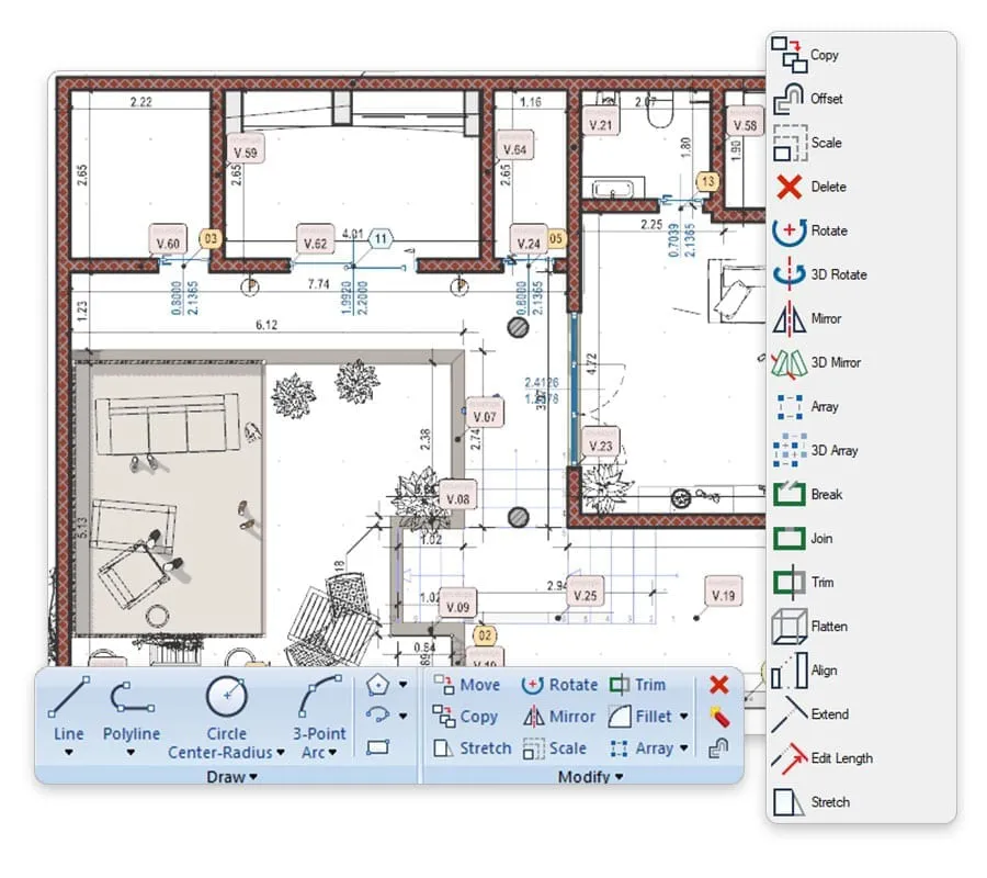 CAD gratuito integrado ao software | Edificius | ACCA software
