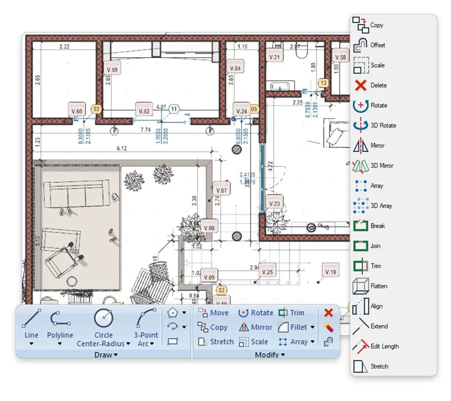 CAO 2D/3D gratuite intégrée au logiciel | Edificius | ACCA software