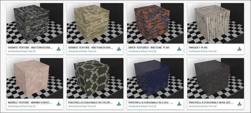 Texturas, blocos CAD e modelos 3D gratuitos | Edificius | ACCA software