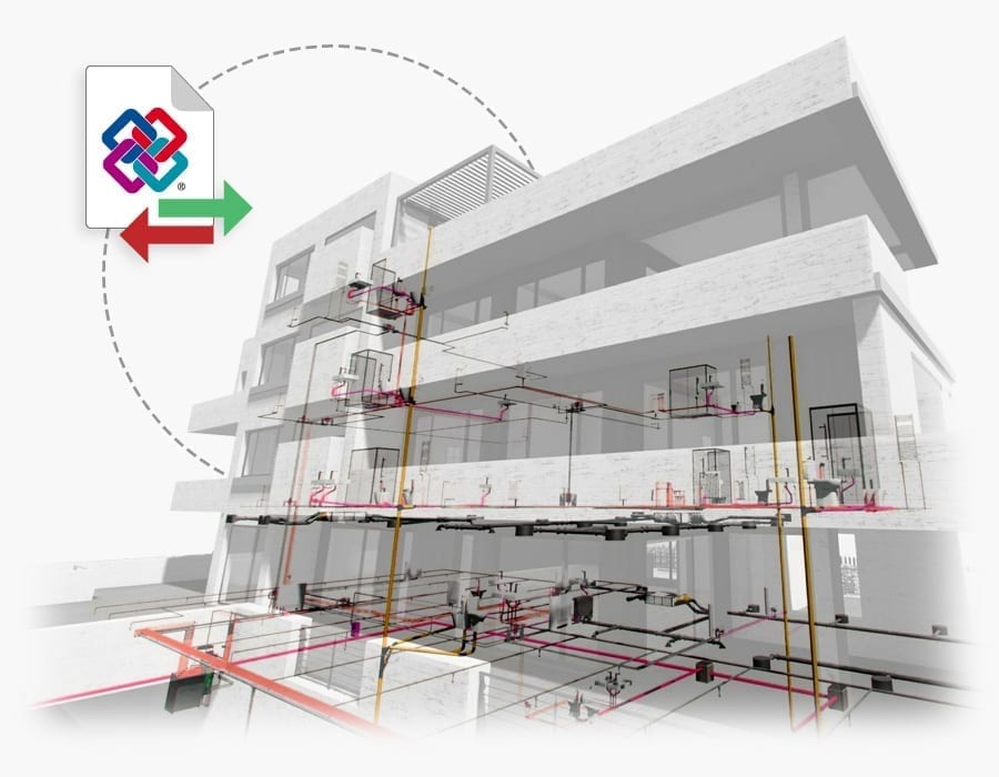 Import and export models in the IFC format to interact with other BIM software | Edificius MEP | ACCA software