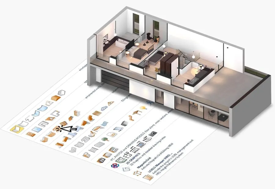 Design interiors in 2D or 3D | Edificius | ACCA software