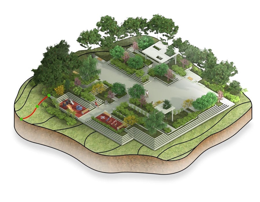 Modelagem do terreno, projeto de jardins e paisagismo | Edificius | ACCA Software