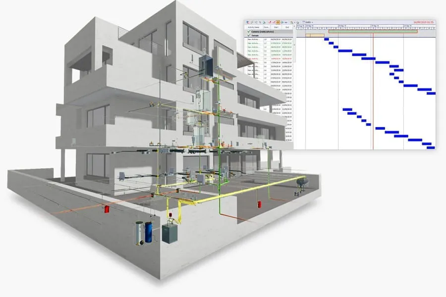 Simulate evolution of project over time | Edificius MEP | ACCA software