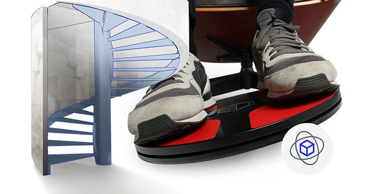 Die VRiBIM-Technologie unterstützt den Foot-Motion-Controller 3dRudder | Edificius+VRiBIM | ACCA software