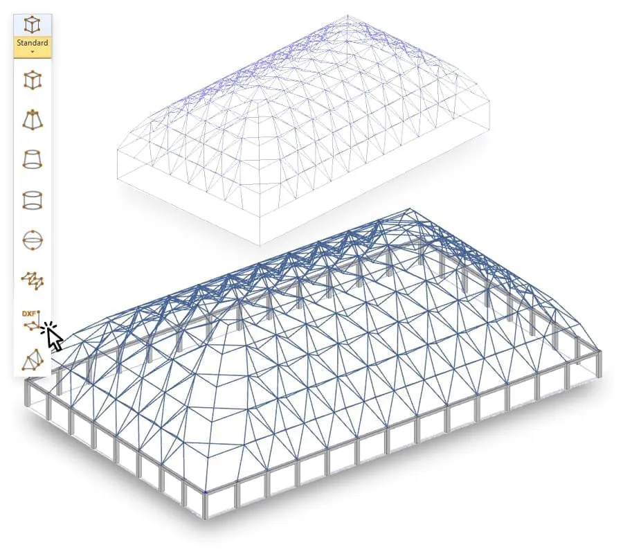 Steel structure modelling with three-dimensional magnetic grids | EdiLus STEEL | ACCA software