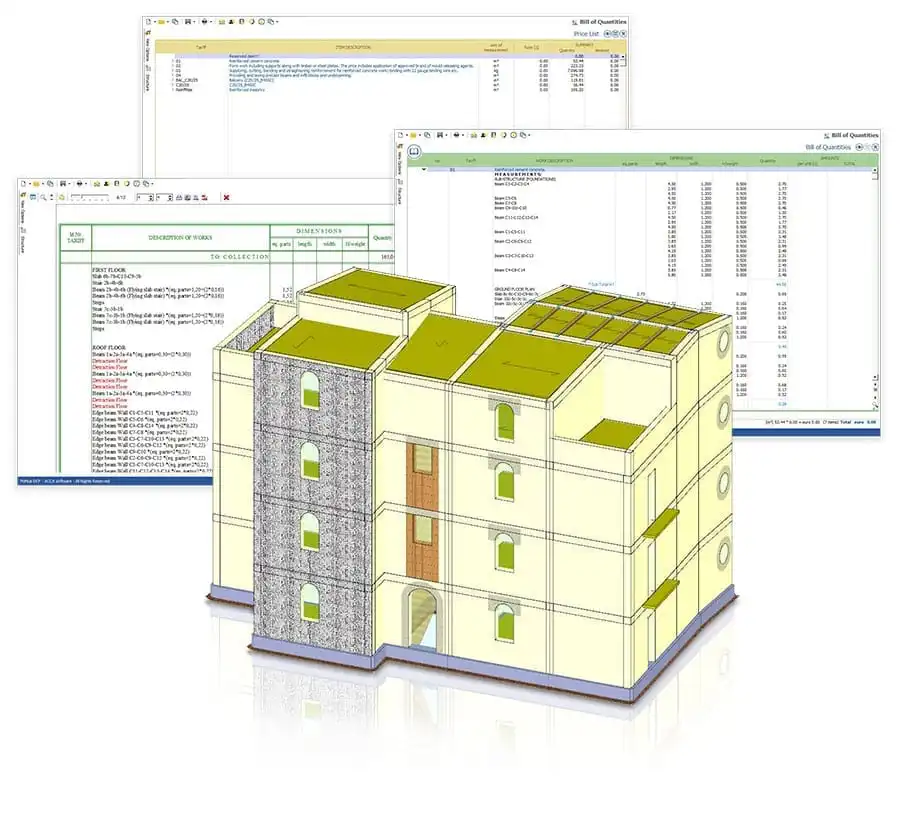 Conception de structure et métré intégrés dans une seule phase de travail | EdiLus | ACCA Software