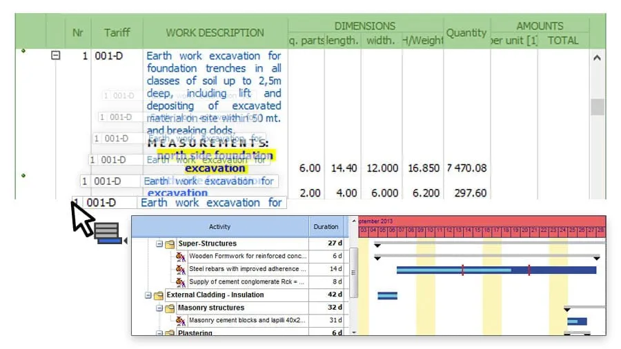 Die Erstellung des Bauzeitenplans aus DCF-Datei | PriMus KRONO | ACCA software