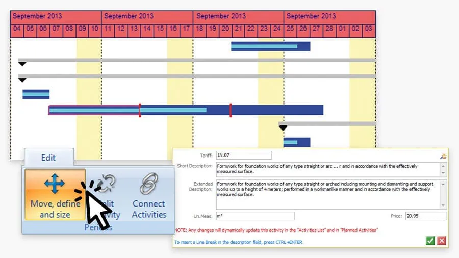 Time-Schedule preparation | PriMus KRONO | ACCA software