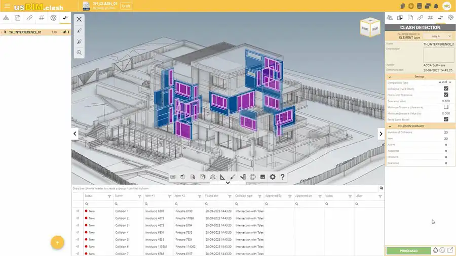 Video Checking BIM element interferences and conflicts management | usBIM.clash | ACCA software