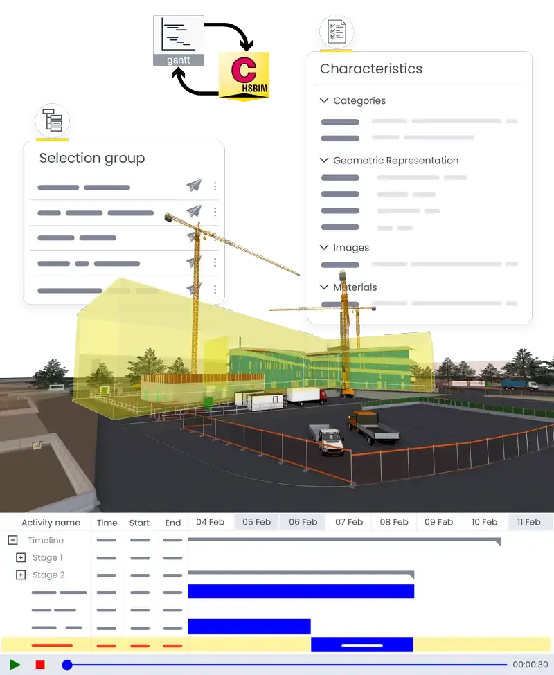 Controlo total da segurança mesmo para projetos complexos | usBIM.gantt | ACCA software