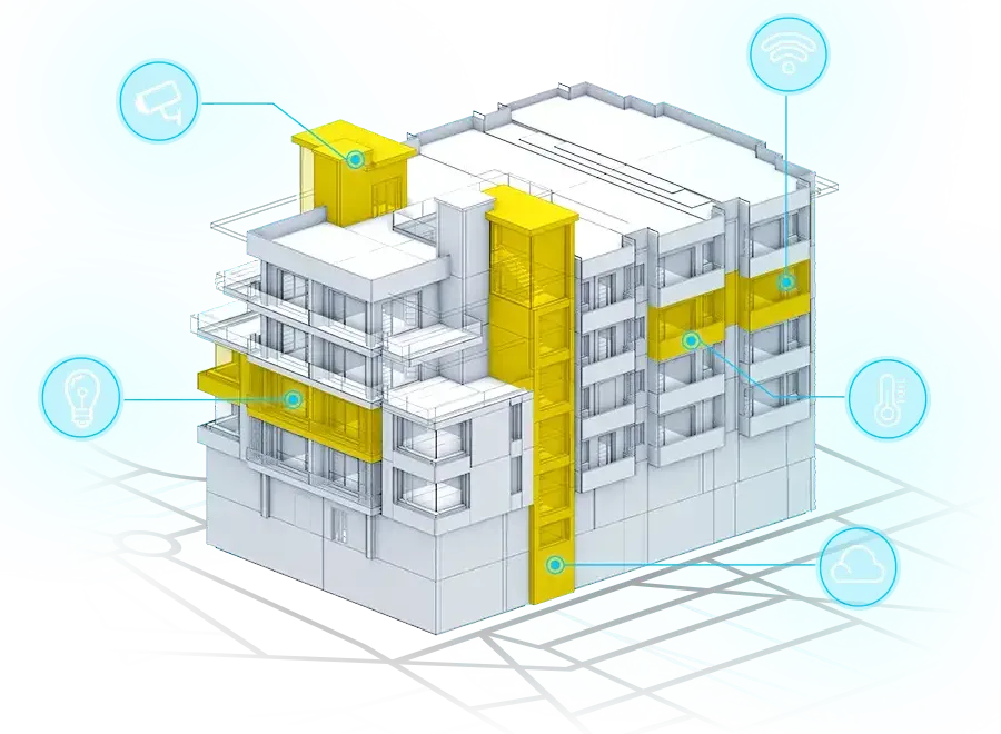 Surveillance des structures à l'aide de capteurs IoT | usBIM.geotwin | ACCA software