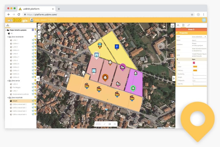 Analise os dados contidos nos CDE das construções por meio de mapas temáticos GIS | usBIM.platform | ACCA software