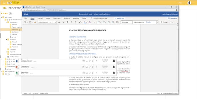 Creas y gestionas tus documentos online con procesador word integrado en la plataforma | usBIM.platform | ACCA software
