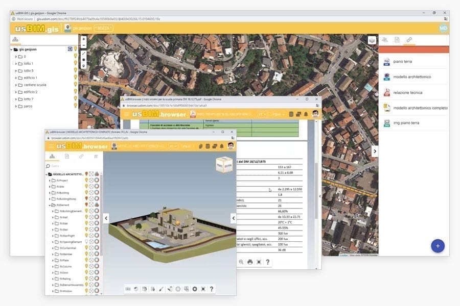 GIS-Daten mit BIM-Informationen und interaktive Karten verwalten | usBIM.gis | ACCA software