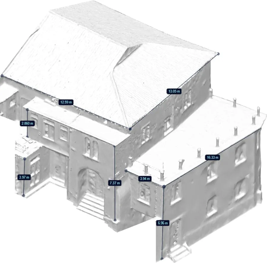 Take measurements directly on the model survey | usBIM.pointcloud | ACCA software