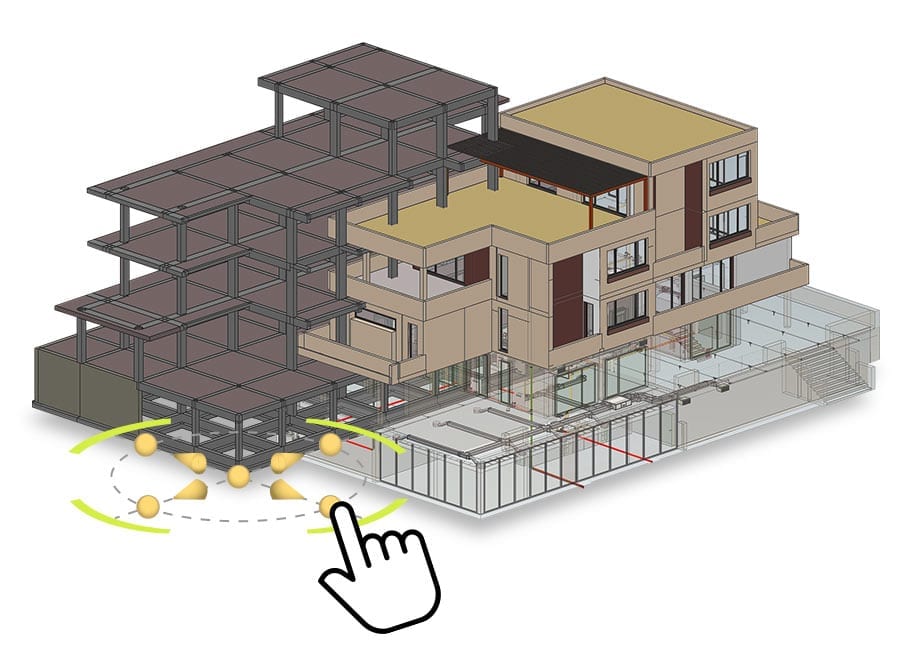 View models as combined federated building information model for viewing in every single part | usBIM.federation | ACCA software